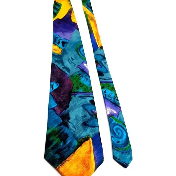 Legacy By Belle Men Necktie Business Silk Dad Gift Work Office Abstract Art B - Picture 4 of 6